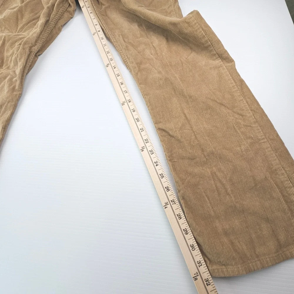 Cremieux Classics Mens Tan Corduroy Pants 34x32 Khaki Cotton Straight Leg